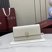 Colestore Gucci Softbit Continental Wallet in White Leather 19x10x3.5cm - 1