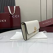 Colestore Gucci Softbit Continental Wallet in White Leather 19x10x3.5cm - 6