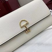 Colestore Gucci Softbit Continental Wallet in White Leather 19x10x3.5cm - 3