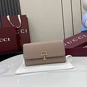 Colestore Gucci Softbit Continental Wallet in Nude Leather 19x10x3.5cm - 1