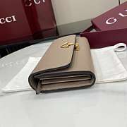Colestore Gucci Softbit Continental Wallet in Nude Leather 19x10x3.5cm - 6