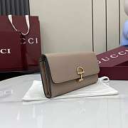 Colestore Gucci Softbit Continental Wallet in Nude Leather 19x10x3.5cm - 4