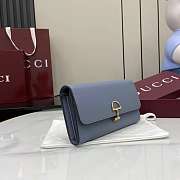 Colestore Gucci Softbit Continental Wallet in Blue Leather 19x10x3.5cm - 4