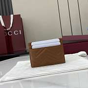Colestore Gucci Calfskin Matelasse GG Marmont Card Holder Tan 10x7cm - 5
