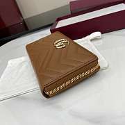 Colestore Gucci GG Marmont Zip Around Wallet in Brown Leather 10.5x19x2cm - 3
