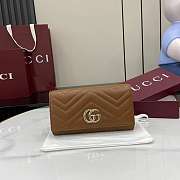Colestore Gucci Marmont Long Wallet GG Brown 19x10x3.5cm - 1