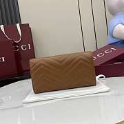 Colestore Gucci Marmont Long Wallet GG Brown 19x10x3.5cm - 5