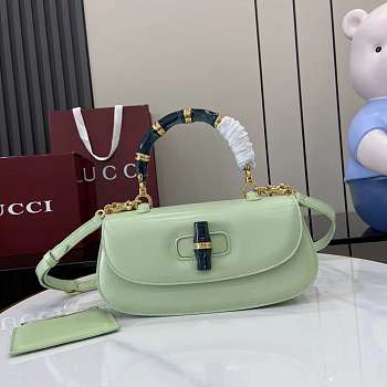 Colestore Gucci Bamboo Diva Light Green Medium Bag 26.6x13x8 cm