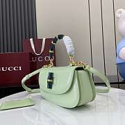 Colestore Gucci Bamboo Diva Light Green Medium Bag 26.6x13x8 cm - 3