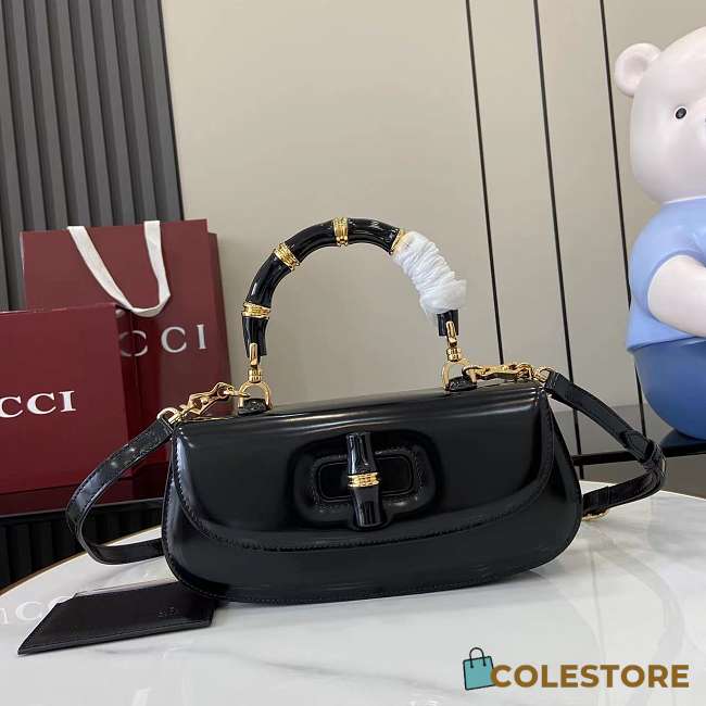Colestore Gucci Bamboo Diva Black Medium Bag 26.6x13x8 cm - 1