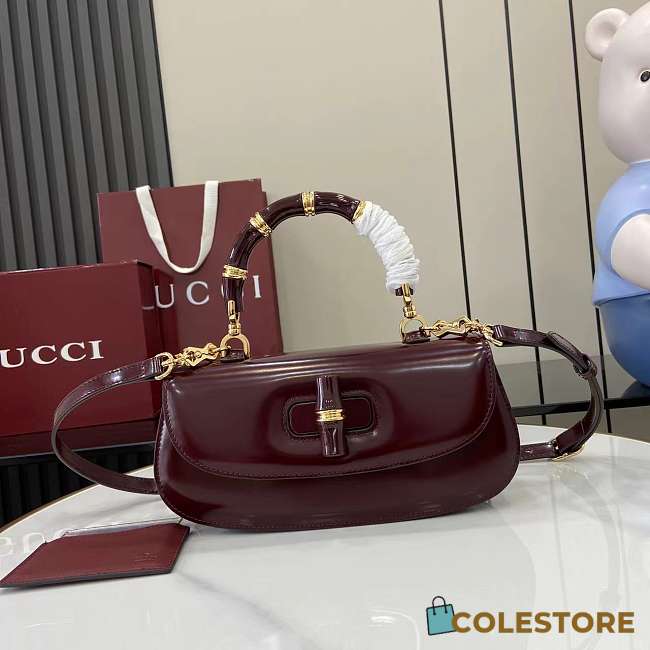 Colestore Gucci Bamboo Diva Burgundy Medium Bag 26.6x13x8 cm - 1