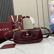 Colestore Gucci Bamboo Diva Burgundy Medium Bag 26.6x13x8 cm - 1