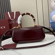 Colestore Gucci Bamboo Diva Burgundy Medium Bag 26.6x13x8 cm - 4