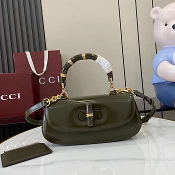 Colestore Gucci Bamboo Diva Green Medium Bag 26.6x13x8 cm