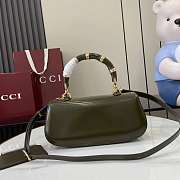 Colestore Gucci Bamboo Diva Green Medium Bag 26.6x13x8 cm - 5