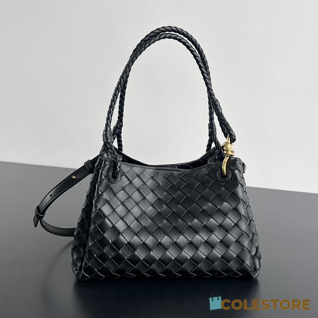 Colestore Bottega Veneta Medium Parachute in Black 29.5 x 18.5 x 17.5cm - 1