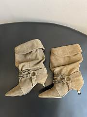 Colestore Isabel Marant Edrik Leather Boots Soft Taupe Suede  - 6