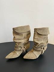 Colestore Isabel Marant Edrik Leather Boots Soft Taupe Suede  - 2