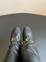 Colestore Chanel High Boots Black Lambskin & Grosgrain - 6