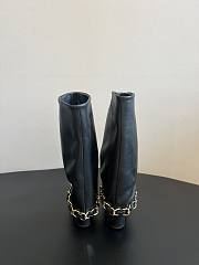Colestore Chanel High Boots Black Lambskin & Grosgrain - 5