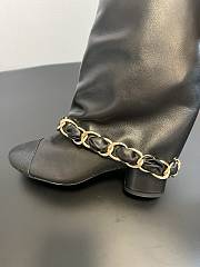 Colestore Chanel High Boots Black Lambskin & Grosgrain - 4
