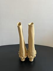 Colestore Chanel High Boots Beige & Black Lambskin & Grosgrain - 2