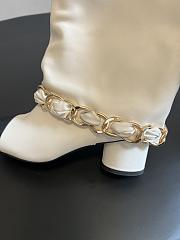 Colestore Chanel High Boots White & Black Lambskin & Grosgrain - 2