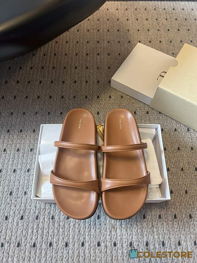 Colestore The Row Ginza Leather Sandals Brown - 1