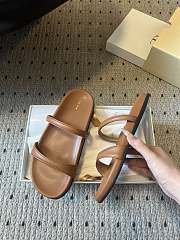Colestore The Row Ginza Leather Sandals Brown - 5