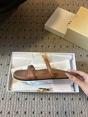 Colestore The Row Ginza Leather Sandals Brown - 4