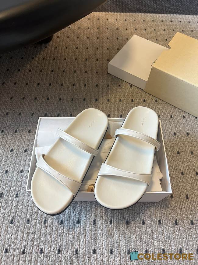Colestore The Row Ginza Leather Sandals White - 1