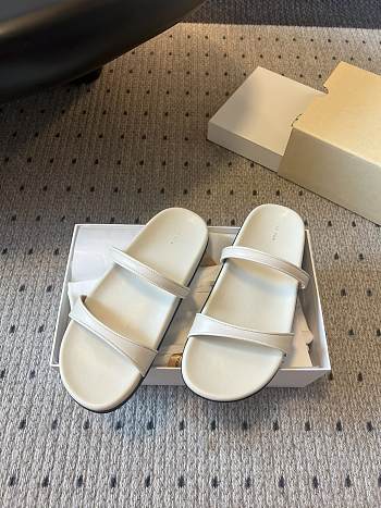 Colestore The Row Ginza Leather Sandals White