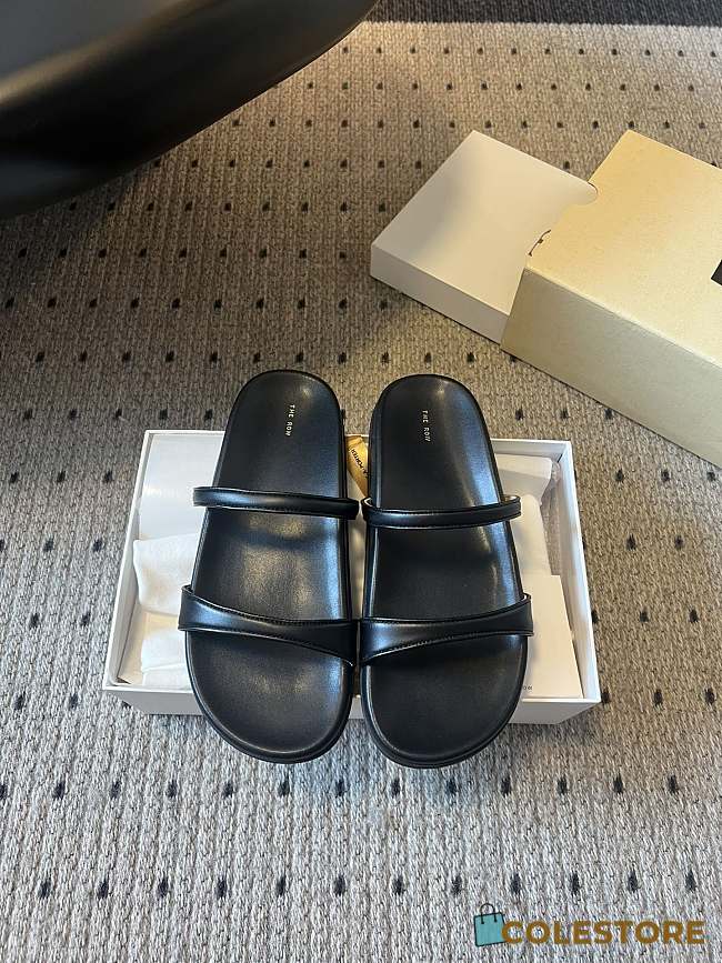 Colestore The Row Ginza Leather Sandals Black - 1