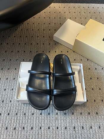 Colestore The Row Ginza Leather Sandals Black