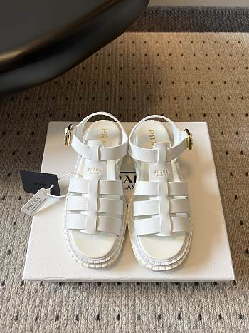 Colestore Prada White Fisherman Sandal
