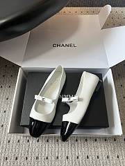 Colestore Chanel Mary Jane Bicolor Patent Cap-Toe Shoes White & Black - 6