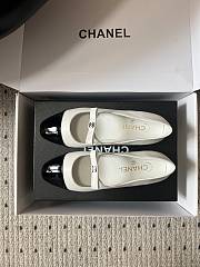 Colestore Chanel Mary Jane Bicolor Patent Cap-Toe Shoes White & Black - 5