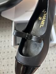 Colestore Chanel Mary Jane Bicolor Patent Cap-Toe Shoes Black - 6