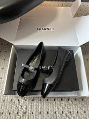 Colestore Chanel Mary Jane Bicolor Patent Cap-Toe Shoes Black - 3