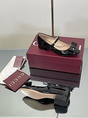 Colestore Gucci Ballet Flat with Bow Black Patent Leather - 6