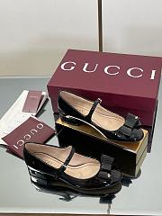 Colestore Gucci Ballet Flat with Bow Black Patent Leather - 3