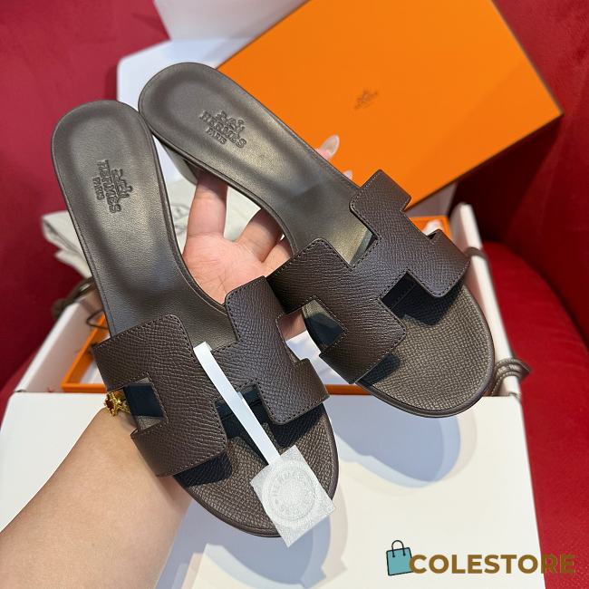 Colestore Hermes Oasis Sandal Dark Chocolate Brown - 1