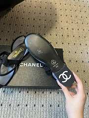 Colestore Chanel Mary Janes Mesh & Grosgrain Grey & Black - 3