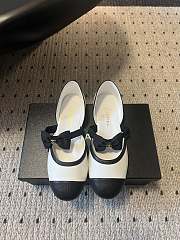 Colestore Chanel Mary Janes Mesh & Grosgrain White & Black - 1