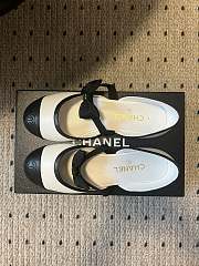 Colestore Chanel Mary Janes Mesh & Grosgrain White & Black - 6