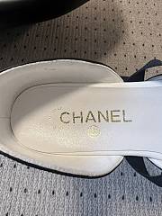 Colestore Chanel Mary Janes Mesh & Grosgrain White & Black - 5