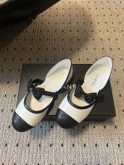 Colestore Chanel Mary Janes Mesh & Grosgrain White & Black - 3