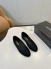 Colestore Chanel Spring-Summer 25P Raphia Ballet Flats in Noir - 1
