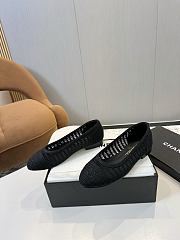 Colestore Chanel Spring-Summer 25P Raphia Ballet Flats in Noir - 2