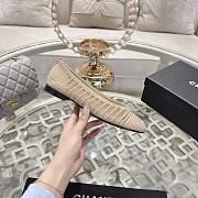 Colestore Chanel Spring-Summer 25P Raphia Ballet Flats in Beige - 4